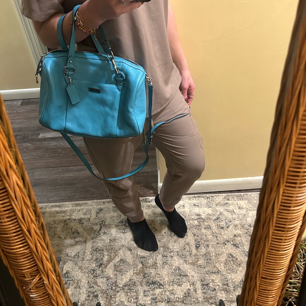 Coach Teal Leather Shoulder Bag - Picture 8 of 8
